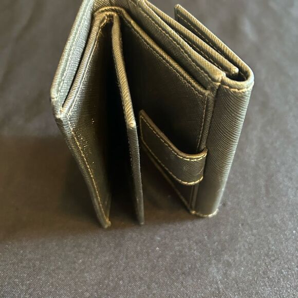 Salvatore Ferragamo Gold/Taupe/Army Greenish Women's Wallet Vintage Good Cond - Picture 10 of 12